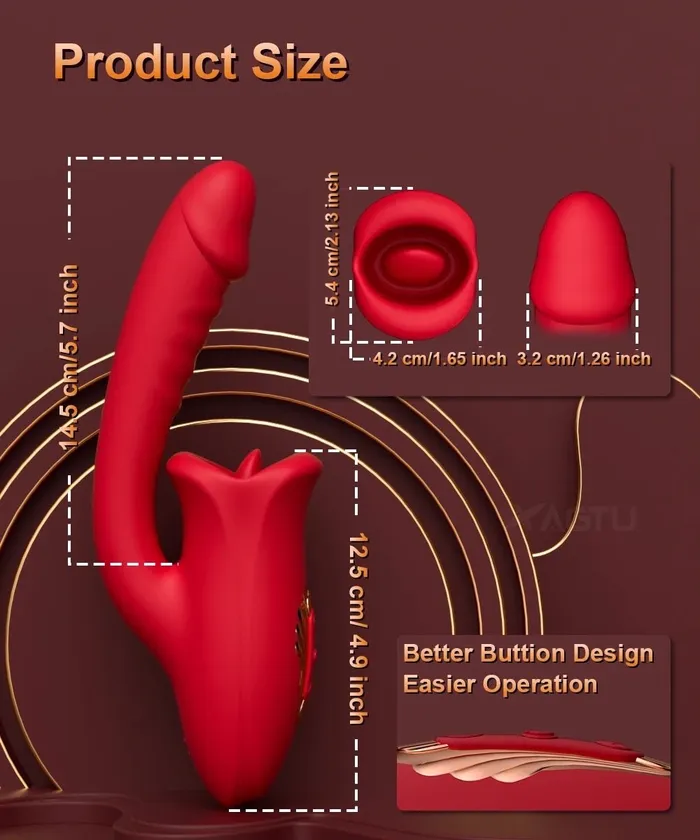 2 in 1 Oral sucking and thrusting Vibrator OSensual Vibrators