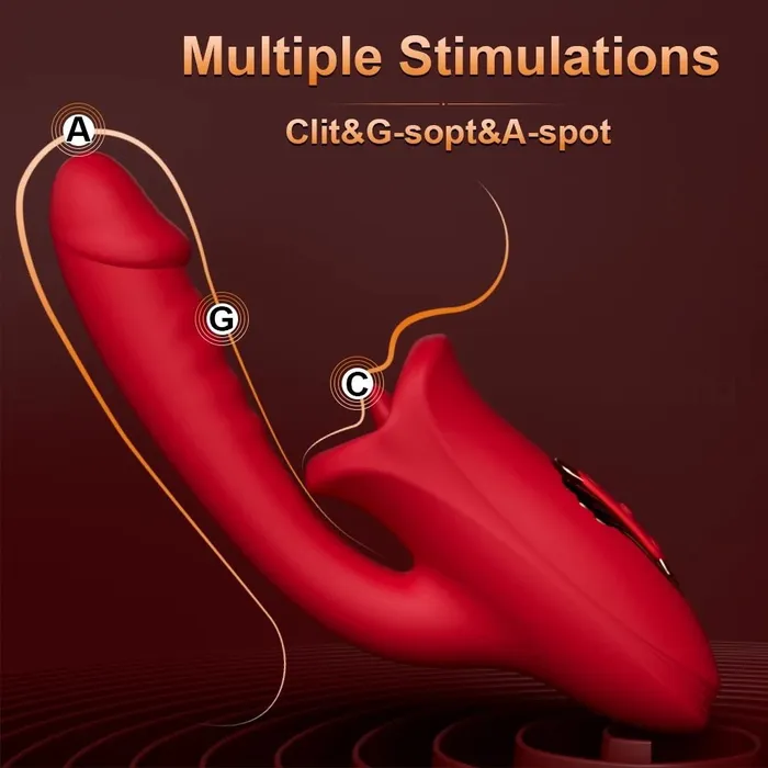 2 in 1 Oral sucking and thrusting Vibrator OSensual Vibrators