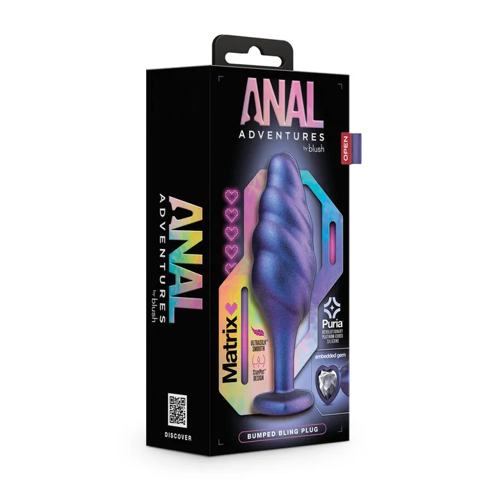 Anal Blush Novelties Anal Adventures Matrix Bumped Bling Butt Plug