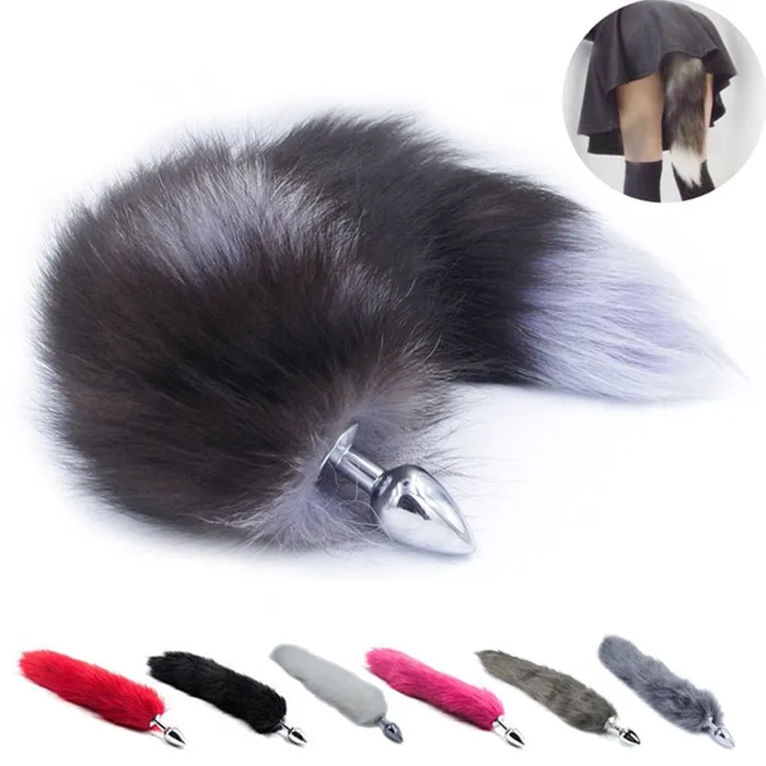 Anal DB Global Surplus Metal Feather Anal Toys Fox Tail Anal Plug Erotic Anus Toy Butt Plug Sex Toys For Woman And Men Sexy Butt Plug Adult Accessories