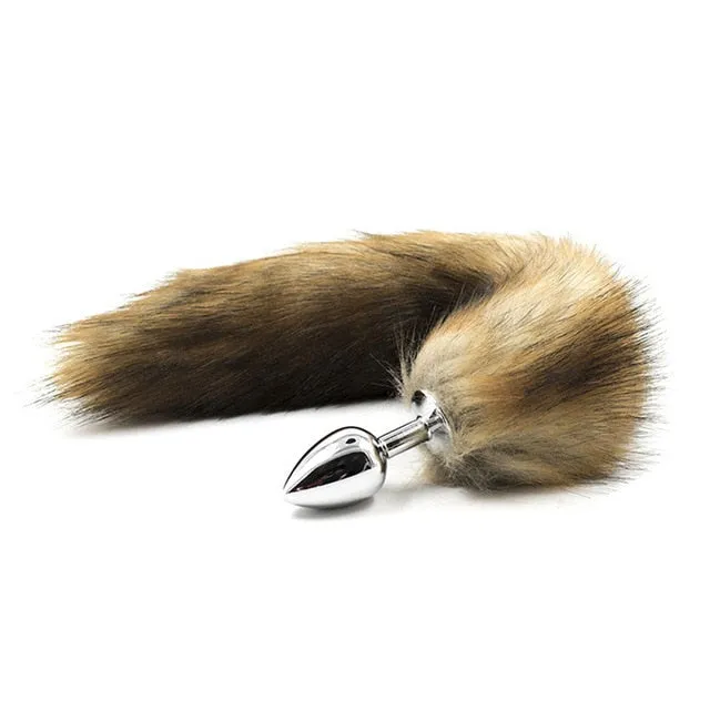 Anal DB Global Surplus Metal Feather Anal Toys Fox Tail Anal Plug Erotic Anus Toy Butt Plug Sex Toys For Woman And Men Sexy Butt Plug Adult Accessories