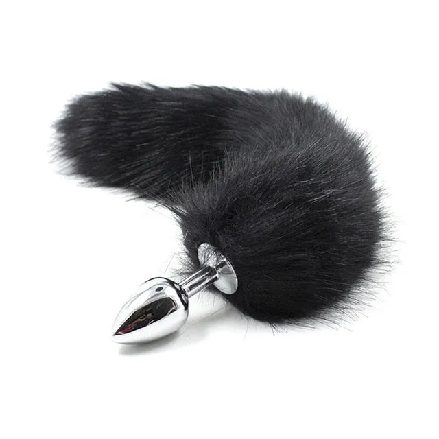 Anal DB Global Surplus Metal Feather Anal Toys Fox Tail Anal Plug Erotic Anus Toy Butt Plug Sex Toys For Woman And Men Sexy Butt Plug Adult Accessories