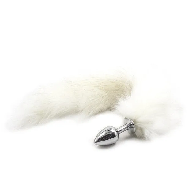 Anal DB Global Surplus Metal Feather Anal Toys Fox Tail Anal Plug Erotic Anus Toy Butt Plug Sex Toys For Woman And Men Sexy Butt Plug Adult Accessories