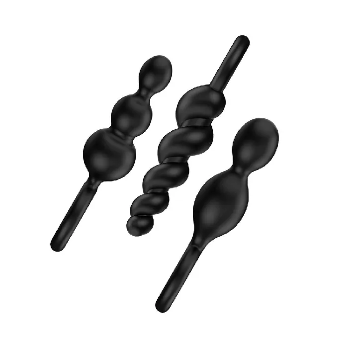 Anal Satisfyer Pro Satisfyer Booty Call Set Of 3 Black Anal Plugs