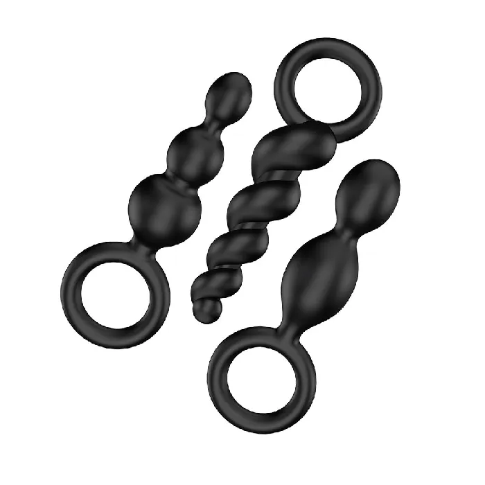 Anal Satisfyer Pro Satisfyer Booty Call Set Of 3 Black Anal Plugs