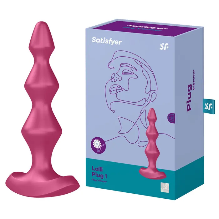 Anal Satisfyer Satisfyer LolliPlug 1 Vibrating Anal beads Berry