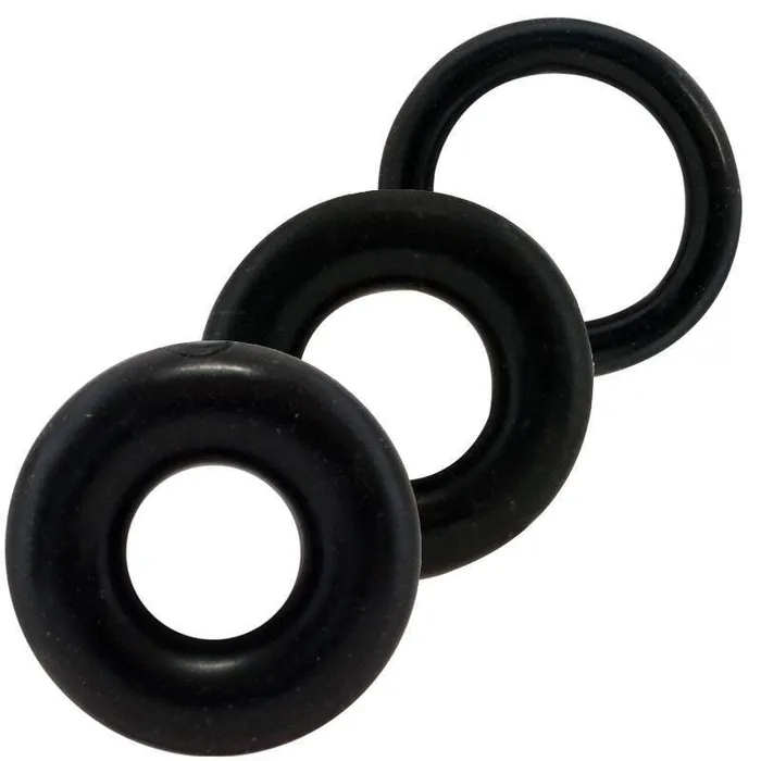 Anal Screaming O Ring O x 3 Black Cockrings Screaming O