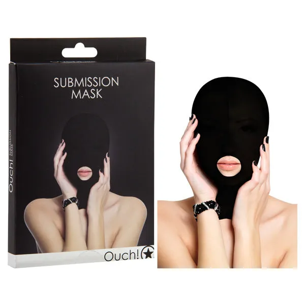 Anal Shots Toys Ouch Submission Mask Black Hood Mask