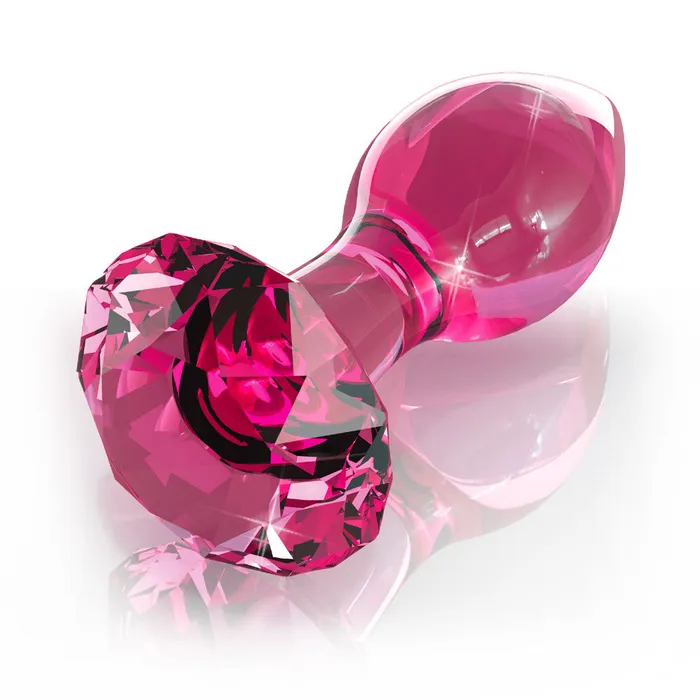 Anal So Luxe Icicles No79 Pink Crystal Glass Butt Plug