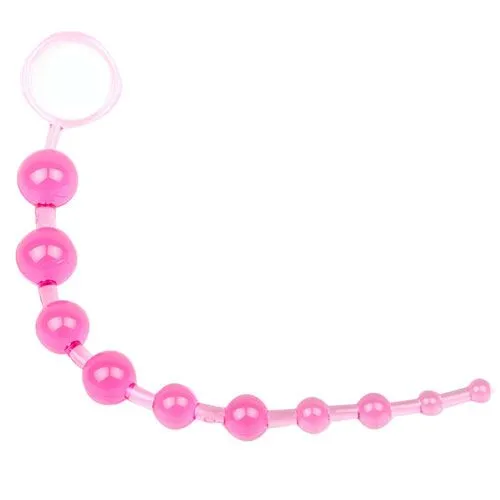 Anal So Luxe Pink Chain Of 10 Anal Beads