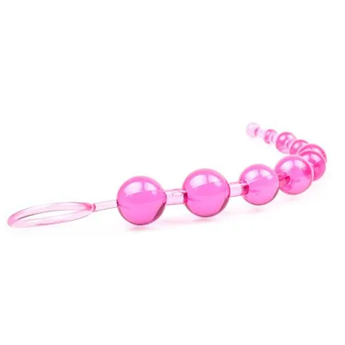 Anal So Luxe Pink Chain Of 10 Anal Beads