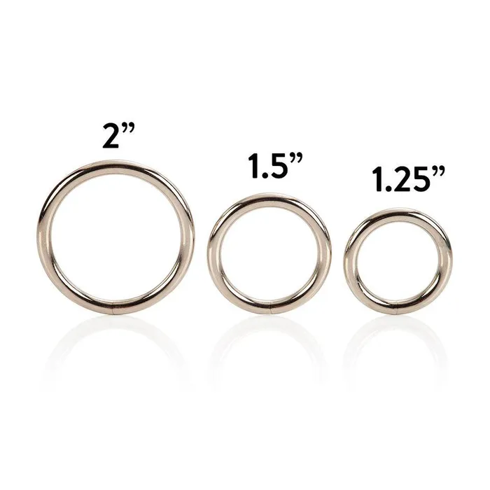 California Exotic 3 Piece Silver Ring Set Couples