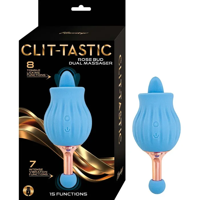 ClitTastic Rose Bud Dual Massager Rechargeable Nasswalk Toys Female Sex Toys