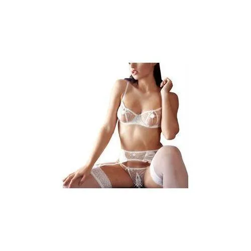 Cottelli Collection Cottelli Delicate Bra Set White Size 34BS Male Sex Toys