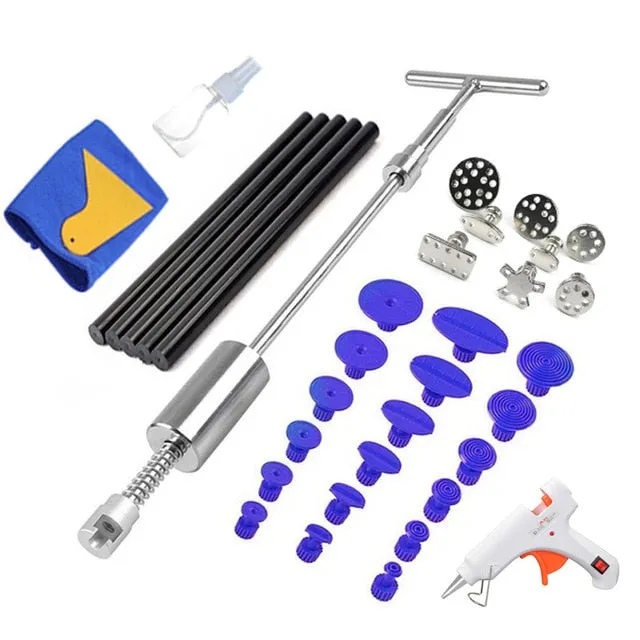 Couples DB Global Surplus PDR Tools Car Paintless Dent Removal Tool Kit Dent Repair Puller Kit Slide Reverse Hammer Glue Tabs Suction Cups For Hail Damage