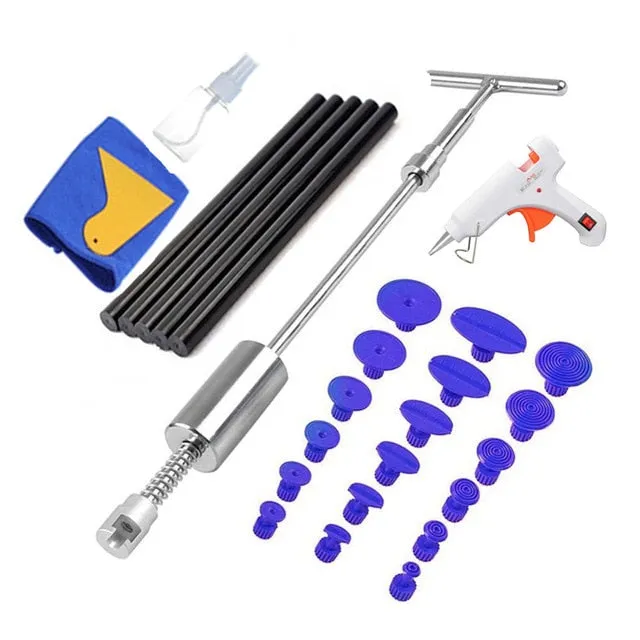 Couples DB Global Surplus PDR Tools Car Paintless Dent Removal Tool Kit Dent Repair Puller Kit Slide Reverse Hammer Glue Tabs Suction Cups For Hail Damage