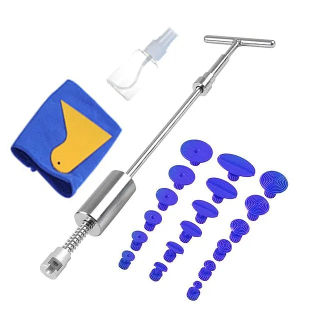 Couples DB Global Surplus PDR Tools Car Paintless Dent Removal Tool Kit Dent Repair Puller Kit Slide Reverse Hammer Glue Tabs Suction Cups For Hail Damage