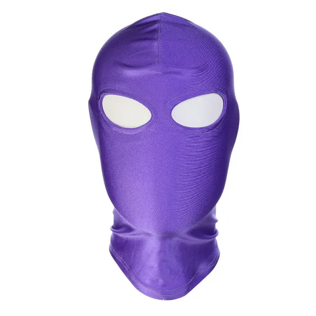 Couples Head Mask Spandex Lycra Hood Bdsm SM Role Playing Game Erotic Latex Leather Fetish Open Mouth Hood Mask DB Global Surplus