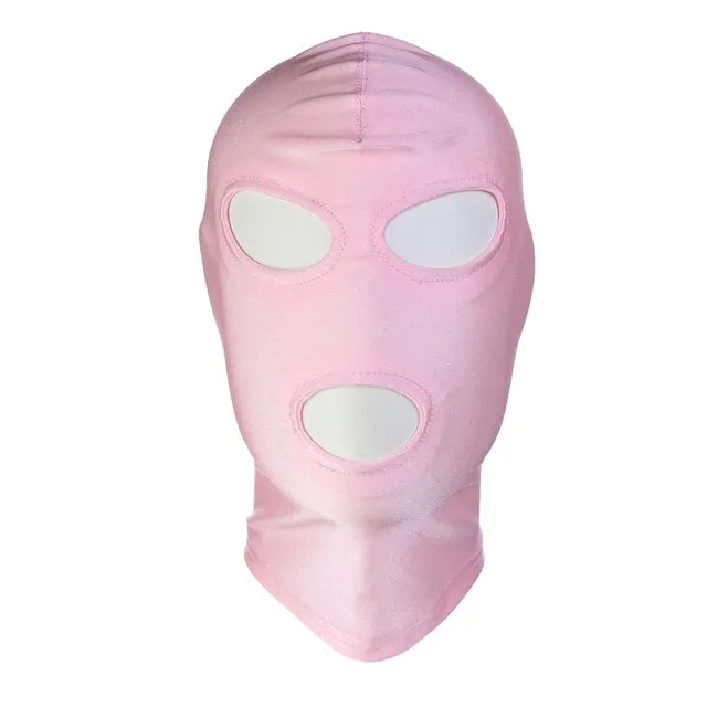 Couples Head Mask Spandex Lycra Hood Bdsm SM Role Playing Game Erotic Latex Leather Fetish Open Mouth Hood Mask DB Global Surplus