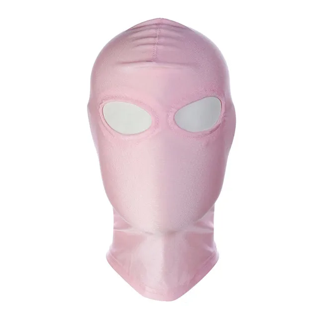 Couples Head Mask Spandex Lycra Hood Bdsm SM Role Playing Game Erotic Latex Leather Fetish Open Mouth Hood Mask DB Global Surplus