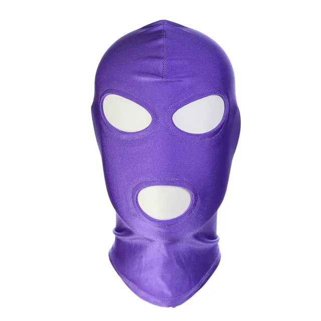 Couples Head Mask Spandex Lycra Hood Bdsm SM Role Playing Game Erotic Latex Leather Fetish Open Mouth Hood Mask DB Global Surplus