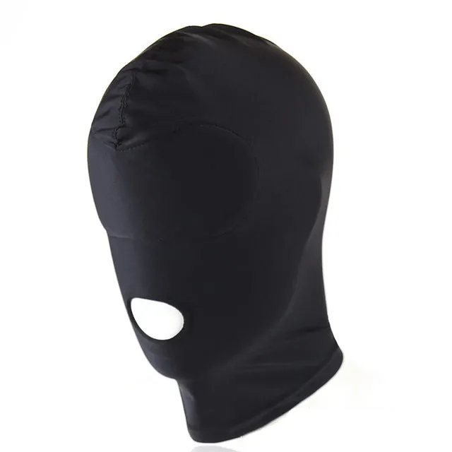 Couples Head Mask Spandex Lycra Hood Bdsm SM Role Playing Game Erotic Latex Leather Fetish Open Mouth Hood Mask DB Global Surplus