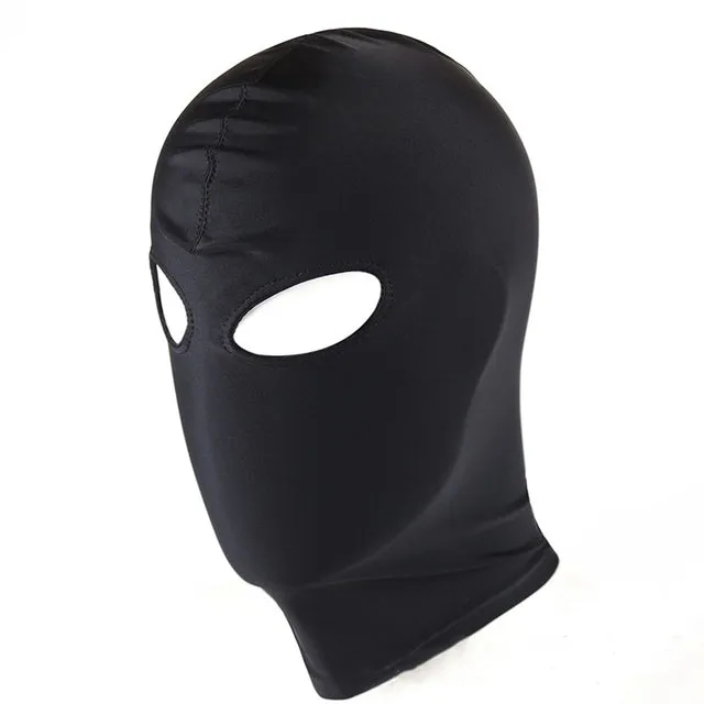 Couples Head Mask Spandex Lycra Hood Bdsm SM Role Playing Game Erotic Latex Leather Fetish Open Mouth Hood Mask DB Global Surplus