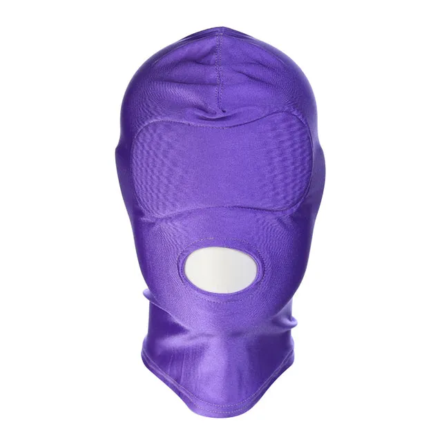 Couples Head Mask Spandex Lycra Hood Bdsm SM Role Playing Game Erotic Latex Leather Fetish Open Mouth Hood Mask DB Global Surplus