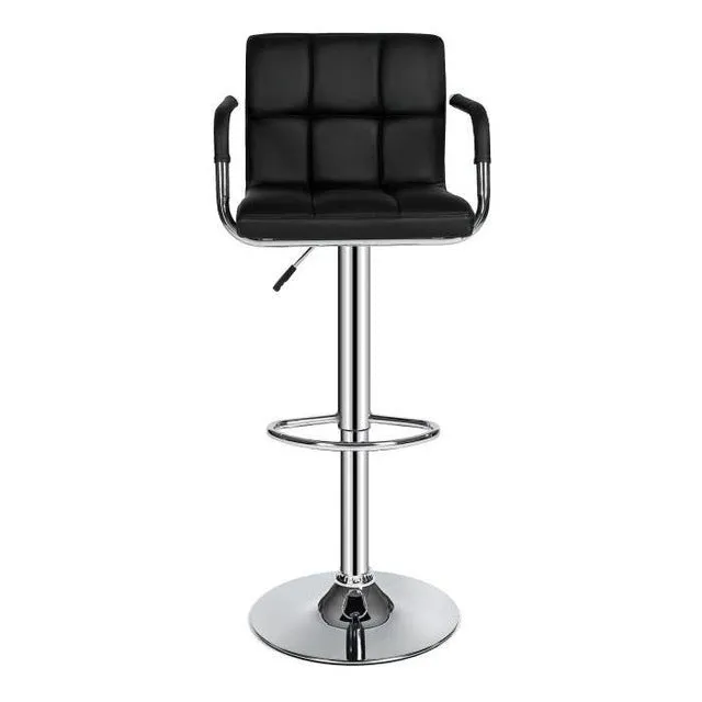 DB Global Surplus Male Sex Toys JEOBEST 2Pcsset Sixgrid Cushion Chair Synthetic Leather Swivel Bar Stools Height Adjustable Chairs with Footrest Barstool HWC