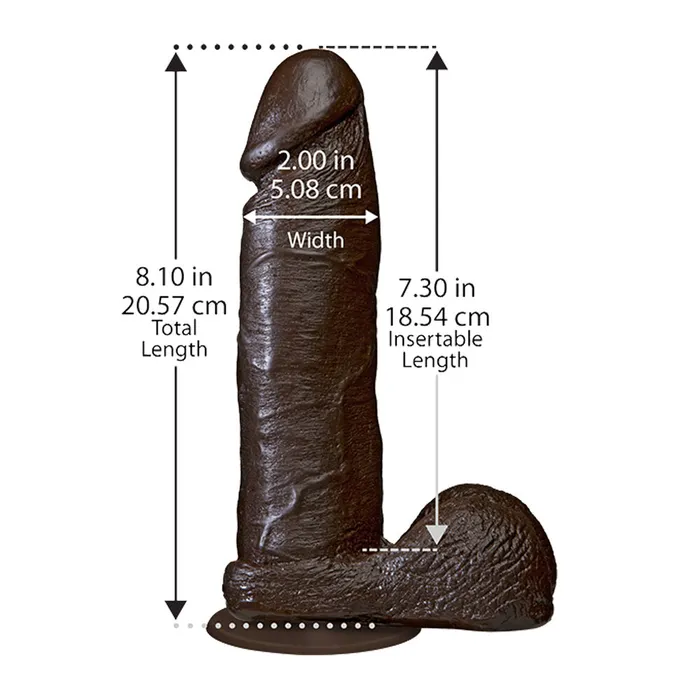 Dildos Doc Johnson The Realistic Cock 8 Inch Dildo Black