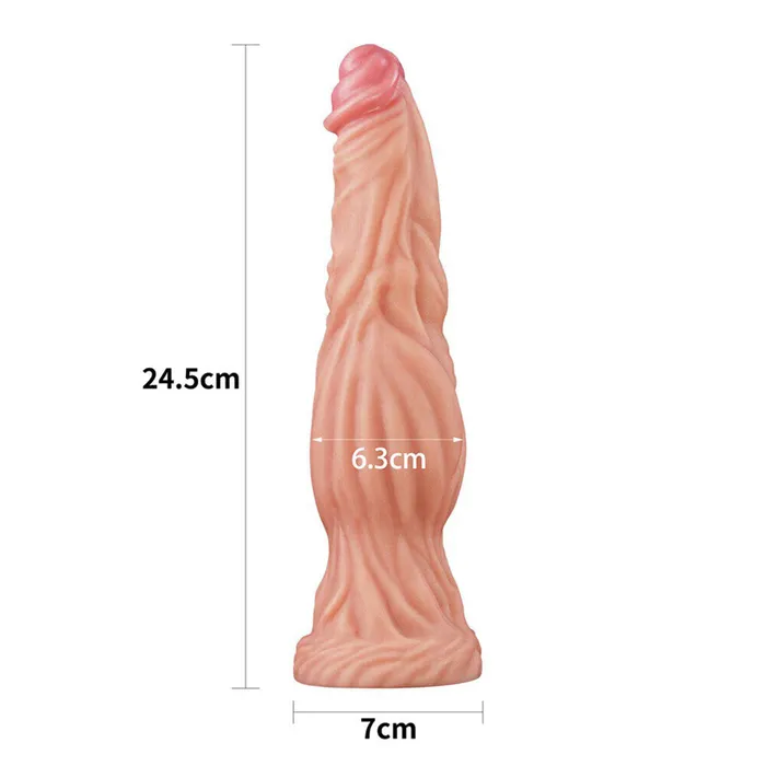 Dildos Lovetoy Lovetoy 95 Inch Dual Layered Silicone Cock Flesh Pink