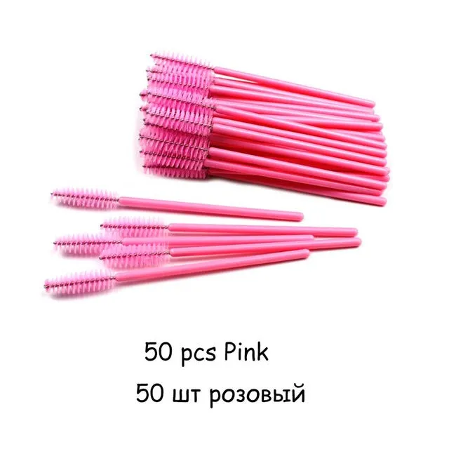 Disposable Eyelash Brush 2550 Pcs Crystal Eye Brush Diamond Handle Mini Mascara Wands Brush Eyelash Extension Makeup Brush Set DB Global Surplus Male Sex Toys