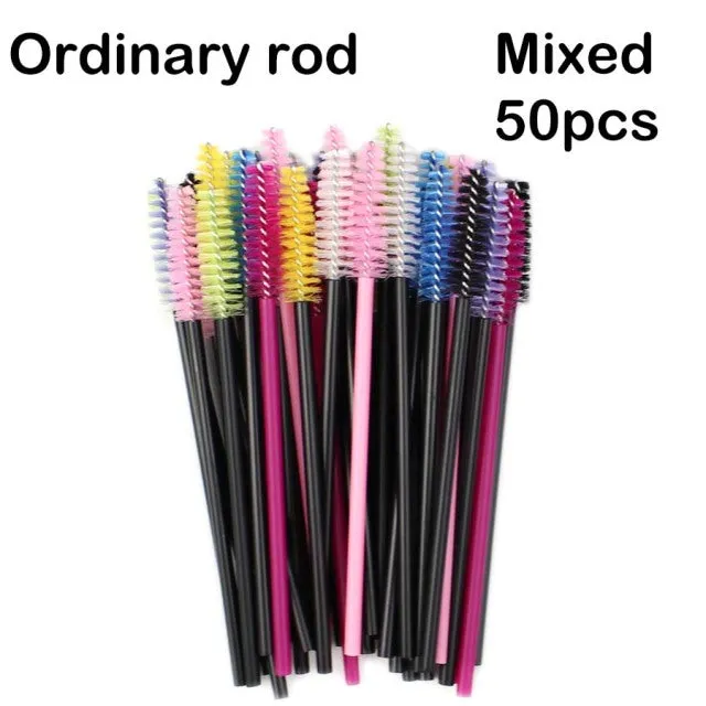 Disposable Eyelash Brush 2550 Pcs Crystal Eye Brush Diamond Handle Mini Mascara Wands Brush Eyelash Extension Makeup Brush Set DB Global Surplus Male Sex Toys