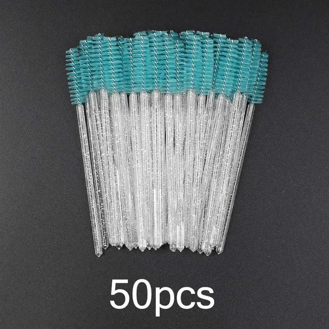 Disposable Eyelash Brush 2550 Pcs Crystal Eye Brush Diamond Handle Mini Mascara Wands Brush Eyelash Extension Makeup Brush Set DB Global Surplus Male Sex Toys