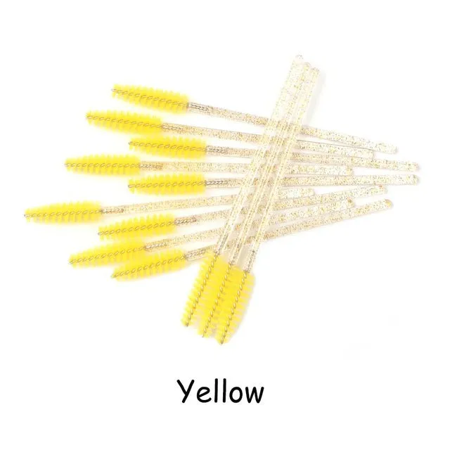 Disposable Eyelash Brush 2550 Pcs Crystal Eye Brush Diamond Handle Mini Mascara Wands Brush Eyelash Extension Makeup Brush Set DB Global Surplus Male Sex Toys