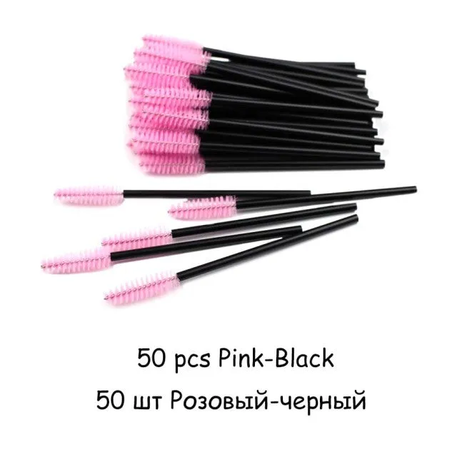 Disposable Eyelash Brush 2550 Pcs Crystal Eye Brush Diamond Handle Mini Mascara Wands Brush Eyelash Extension Makeup Brush Set DB Global Surplus Male Sex Toys