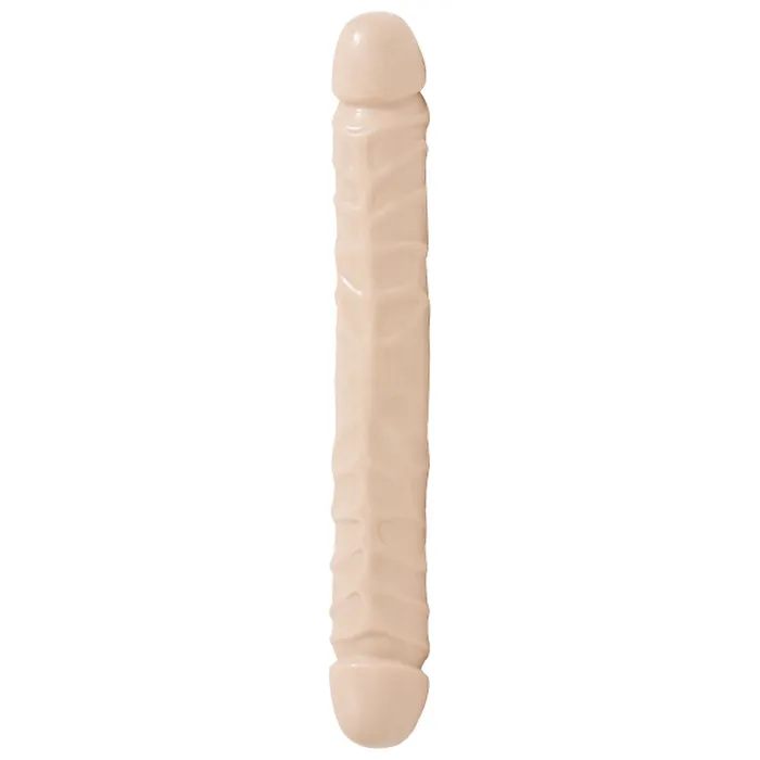 Doc Johnson Dildos Jr Veined Double Header 12 Inch Dong Flesh Pink