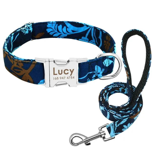 Dog Collar Custom Nylon Puppy Cat Dog Tag Collar Leash Personalized Pet Nameplate ID Collars Adjustable For Medium Large Dogs DB Global Surplus Male Sex Toys