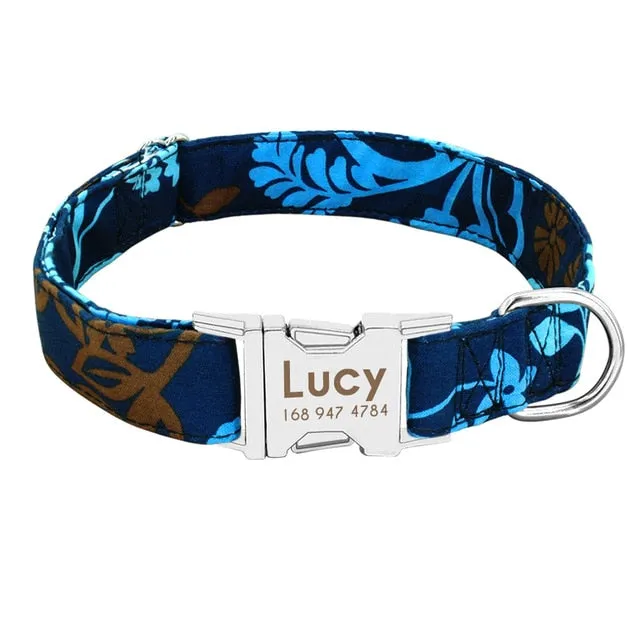 Dog Collar Custom Nylon Puppy Cat Dog Tag Collar Leash Personalized Pet Nameplate ID Collars Adjustable For Medium Large Dogs DB Global Surplus Male Sex Toys