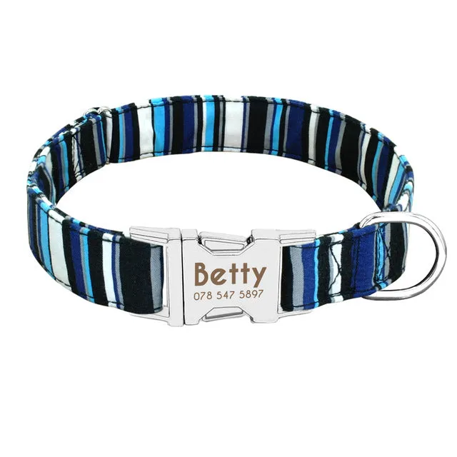 Dog Collar Custom Nylon Puppy Cat Dog Tag Collar Leash Personalized Pet Nameplate ID Collars Adjustable For Medium Large Dogs DB Global Surplus Male Sex Toys