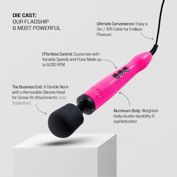 Doxy Wand Massagers Vibrators Doxy Die Cast Wand Massager HOT PINK Doxy Wand Massagers Vibrators Doxy Die Cast Wand Massager HOT PINK