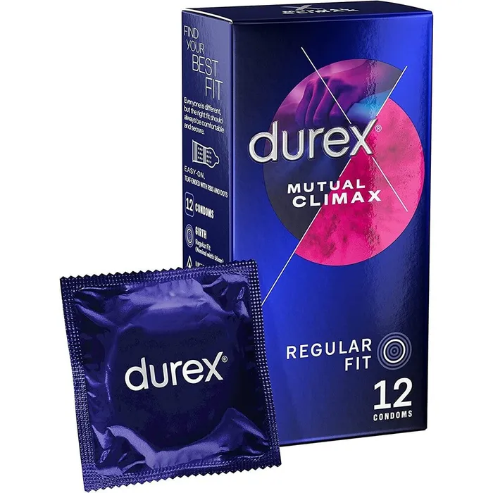 Durex Condoms Female Sex Toys Durex Mutual Climax Regular Fit Condoms 12 Pack