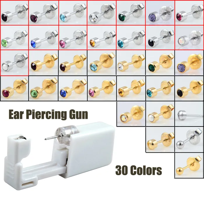 Female Sex Toys 1PC Disposable Sterile Ear Piercing Unit Cartilage Tragus Helix Piercing Gun NO PAIN Piercer Tool Machine Kit Stud DIY Jewelry DB Global Surplus