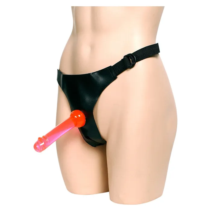 Female Sex Toys Crotchless Strap On Harness With 2 Dongs Seven Creations