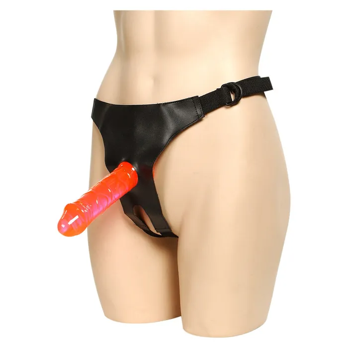 Female Sex Toys Crotchless Strap On Harness With 2 Dongs Seven Creations