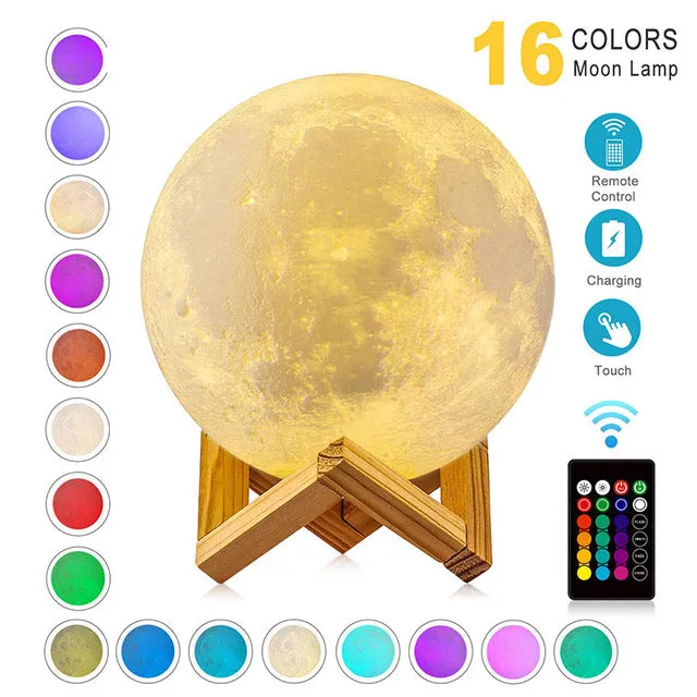 Female Sex Toys DB Global Surplus ZK20 Dropshipping USB Rechargeable 3D Print Moon Lamp Night Light Creative Home Decor Globe Bedroom Lover Children Gift