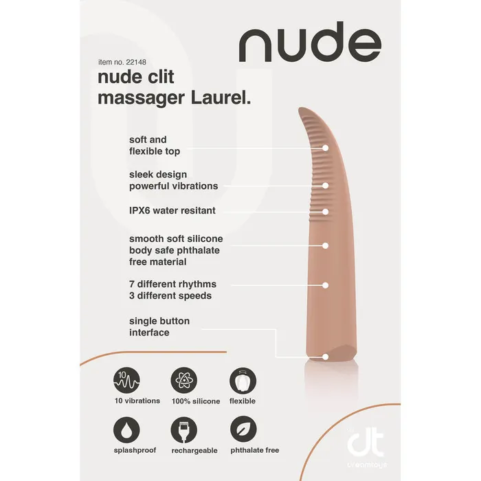 Female Sex Toys Dream Toys Nude Laurel Mini Travel Massager