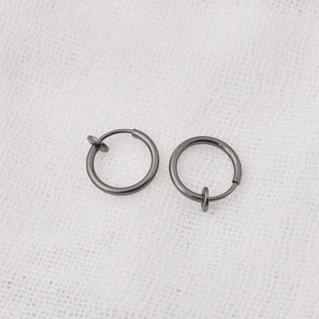 Female Sex Toys Hot 1 Pair 13mm Women Personality Punk Fake Piercing Earrings Body Piercing Nose Lip Ear Rings Hoop DB Global Surplus