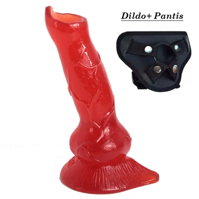 Female Sex Toys My Tiny Hole Fantasy Huge Realistic Dildo Dog Knot Sex Toy