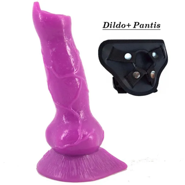 Female Sex Toys My Tiny Hole Fantasy Huge Realistic Dildo Dog Knot Sex Toy